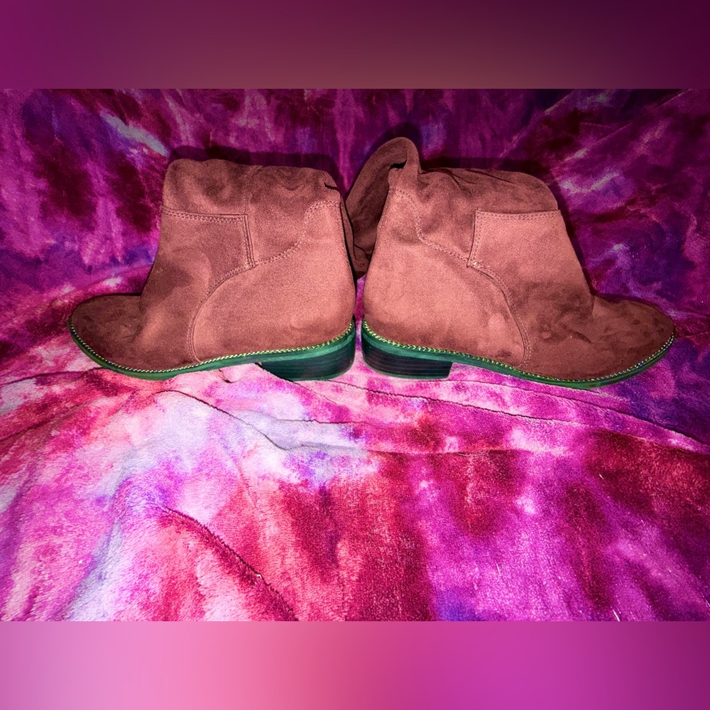 Franco Sarto Burgundy/Wine Over the Knee Boots - Picture 3 of 5